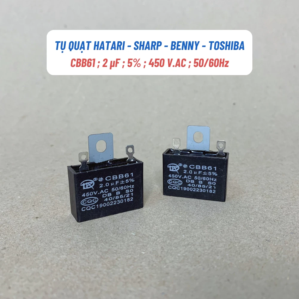 Tụ Điện Quạt Tụ Đề Tụ Quạt HATARI SHARP BENNY TOSHIBA MITSUBISHI ELECTRIC Phù Hợp Nhiều Model Quạt