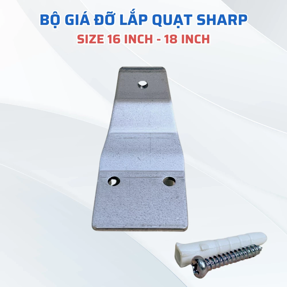 Bộ Giá Đỡ Quạt Treo Tường SHARP Kèm Vít Nở Chuẩn Theo Quạt, Giá Đỡ Quạt Treo Tường, Móc Treo Quạt Treo Tường Sharp