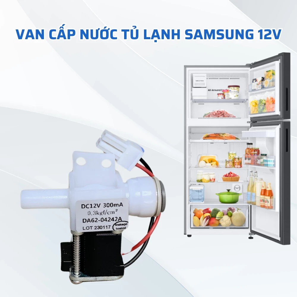 Van Cấp Nước Tủ Lạnh SAMSUNG 12V, Van Nước Đầu Vào 12V Dành Cho Tủ Lạnh Samsung