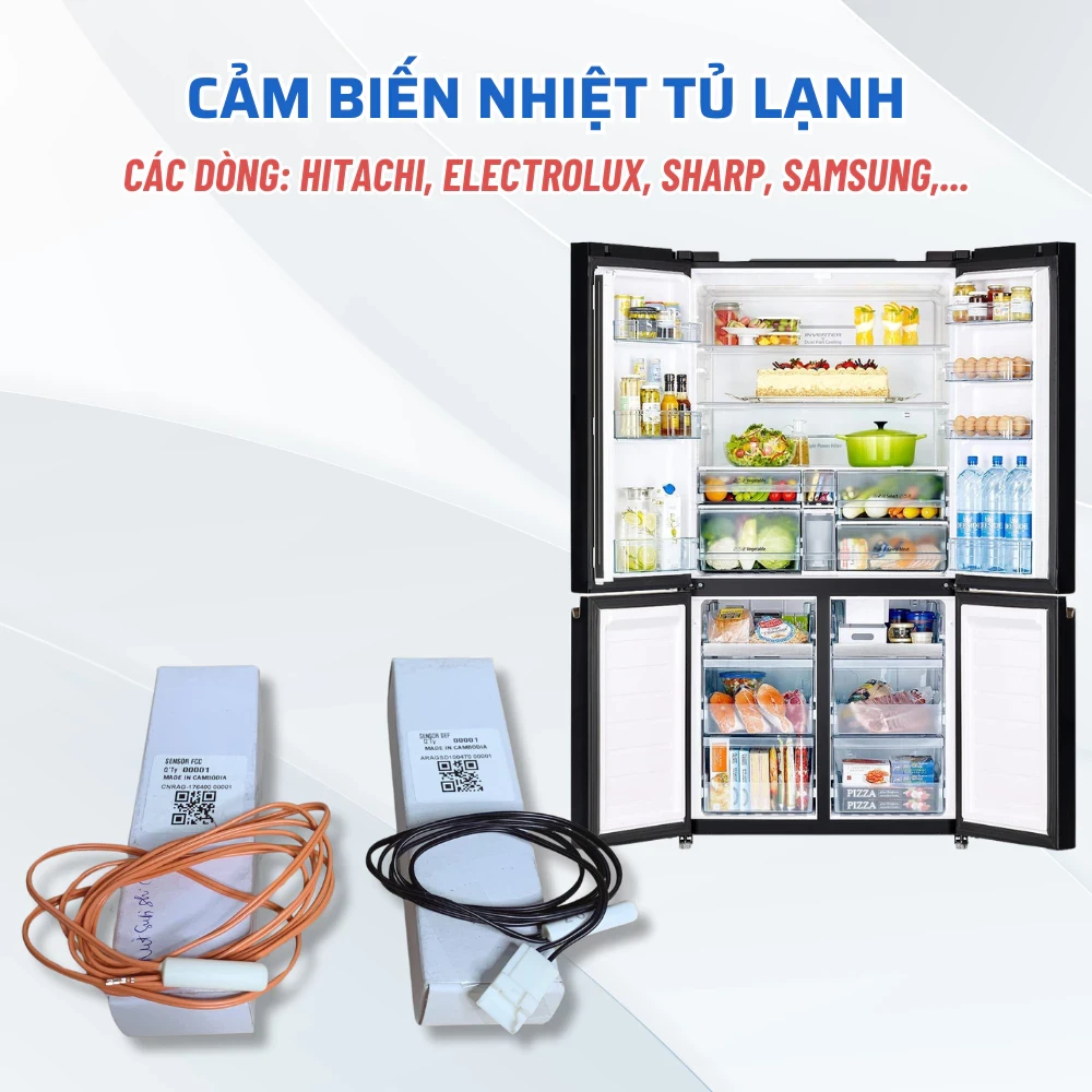 Cảm Biến Nhiệt Tủ Lạnh HITACHI SHARP SAMSUNG,ELECTROLUX PANASONIC, Sensor Cảm Biến Nhiệt Độ Tủ Lạnh Các Dòng