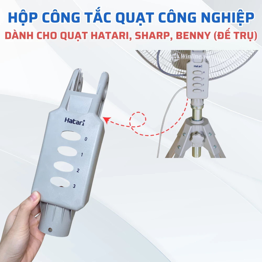 Hộp Công Tắc Quạt Công Nghiệp HATARI SHARP BENNY, Linh Kiện Quạt Công Nghiệp Hatari Sharp Benny Phù Hợp Nhiều Model